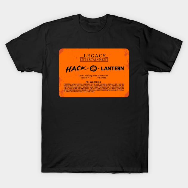 Hack O Lantern VHS Label T-Shirt by simon_maggots